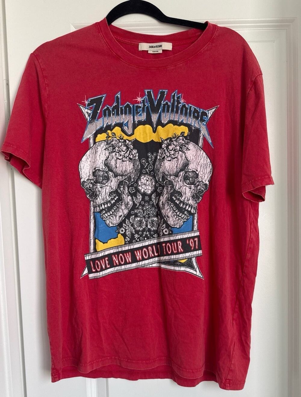 Zadig & Voltaire Love Now World Tour ‘97 Graphic Rock T-Shirt Red Size Medium